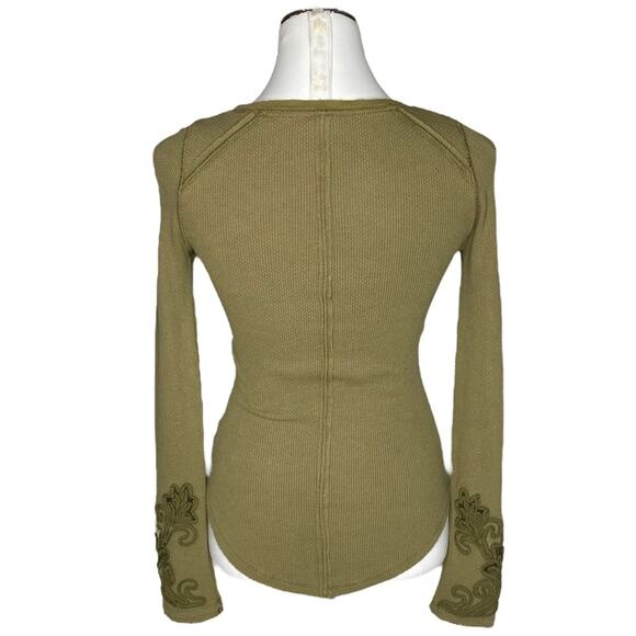 Free People Masquerade Cuff Long-Sleeve Thermal Tee - Picture 3 of 13